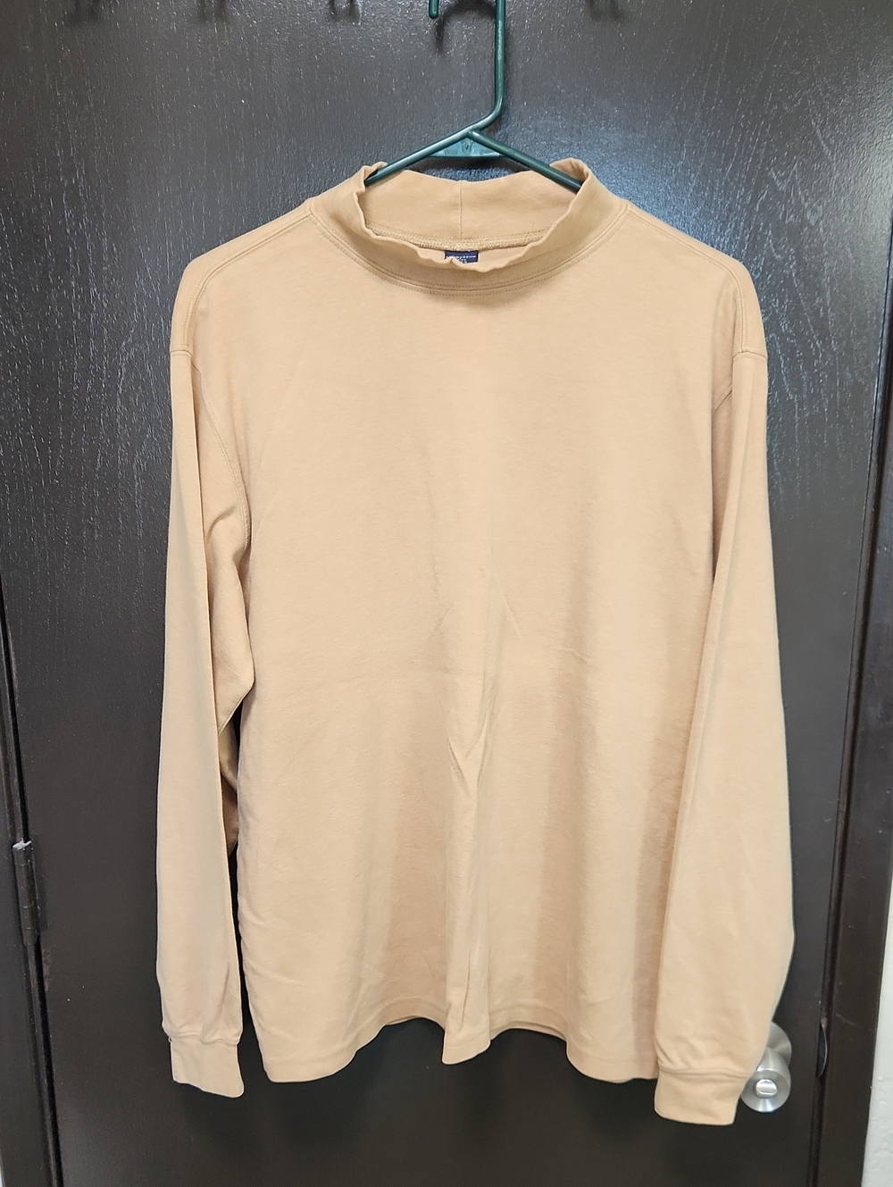 Lands' End Mock Turtleneck Sweater in Tan